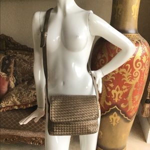 Jay Herbert By Sharif Woven Leather Crossbody Bag